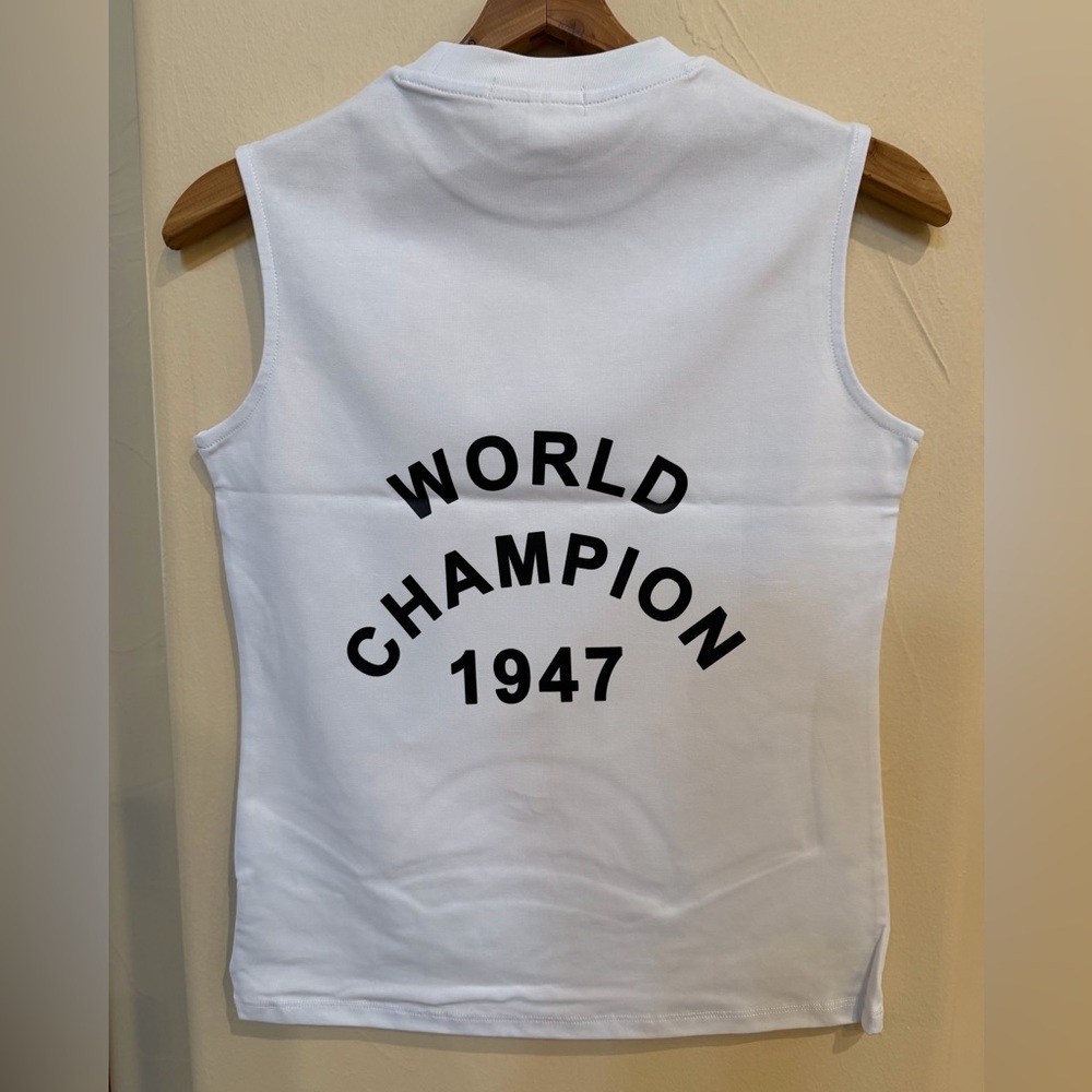 J'ADORE Dior Logo Tank Top muscle t shirt Size EU 38-40 US size 10 white/black - Picture 2 of 3